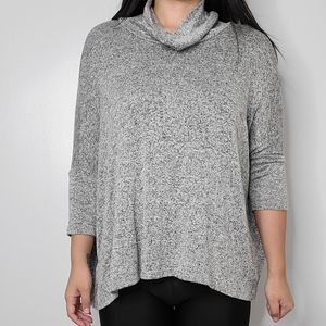 Gray sweater with open back